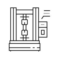 materialen testen mechanisch ingenieur lijn icoon vector illustratie