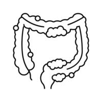 Crohn ziekte gastro-enteroloog lijn icoon vector illustratie