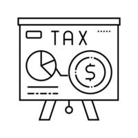 belasting planning financieel adviseur lijn icoon vector illustratie