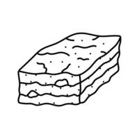 baklava gebakje Grieks keuken lijn icoon vector illustratie