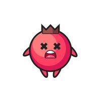 het dode cranberry-mascottepersonage vector