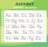 alfabet brieven traceren werkblad met allemaal alfabet brieven vector