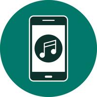 Muziek mobiele applicatie Vector Icon