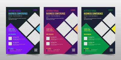 creatief bedrijf conferentie webinar folder brochure vector lay-out sjabloon ontwerp