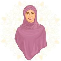 mooie vrouw die moderne hijab draagt voor moslimvrouw vector