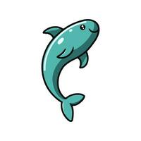 schattig springen vis dieren voor kinderen in tekenfilm stijl, schets kinderen clip art, kleur bladzijde vector illustratie