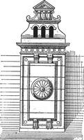 schoorsteen stapel, wijnoogst gravure. vector