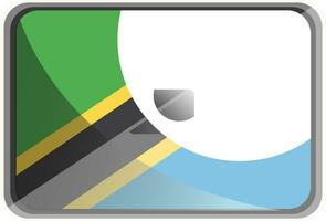 vector illustratie van Tanzania vlag Aan wit achtergrond.