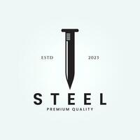 nagels staal logo icoon symbool vector illustratie ontwerp