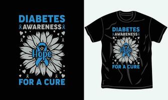 diabetes bewustzijn t-shirt ontwerp, typografie t shirt, vechten, afdrukbare vector het dossier.