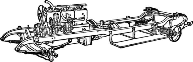 gebouw een auto- stap 18 is benzine tank, wijnoogst illustratie. vector