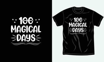 100 magisch dagen, 100 dagen van school- t-shirt ontwerp, typografie, slogan. vector