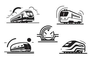 logotype van de trein, locomotief. vector vlak icoon.