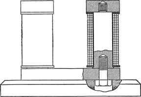 magneet oplader, wijnoogst illustratie. vector