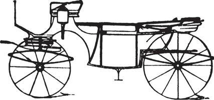 landaulette, wijnoogst illustratie. vector