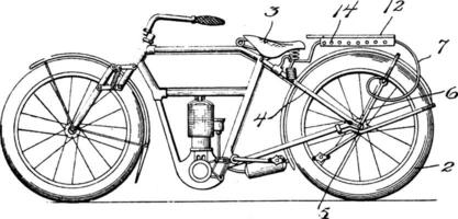 stoel en vervoerder voor motorfietsen, wijnoogst illustratie. vector