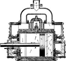 lucht compressor wijnoogst illustratie vector