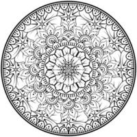 cirkelvormig patroon in de vorm van mandala met bloem voor henna, mehndi, tatoeage, decoratie. vector