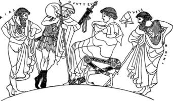 Achilles wijnoogst illustratie. vector