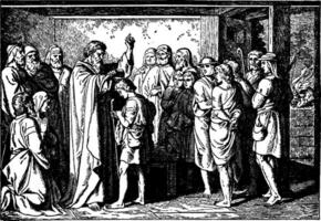 david is gezalfd koning door Samuel wijnoogst illustratie. vector