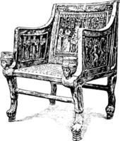 fauteuil van seti i, wijnoogst illustratie vector