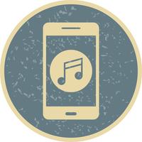 Muziek mobiele applicatie Vector Icon