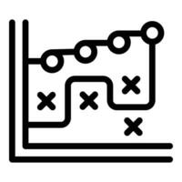 probleem oplossen analyse icoon schets vector. perspectief examen diagram vector