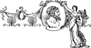 anakreon, wijnoogst illustratie vector