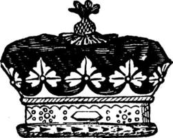 kroon van een Engels hertog, wijnoogst gravure. vector