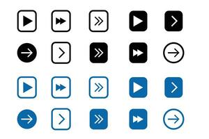 vector set, verzameling van richting teken pictogrammen, pijl symbolen voor web elementen, ui apps