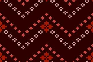 rood kruis steek kleurrijk meetkundig traditioneel etnisch patroon ikat naadloos patroon abstract ontwerp voor kleding stof afdrukken kleding jurk tapijt gordijnen en sarong aztec Afrikaanse Indisch Indonesisch vector