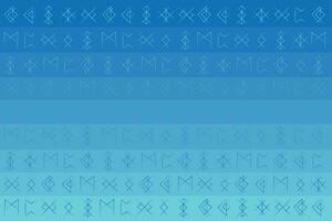 illustratie blauw lijn van de rune karakter Aan blauw helling achtergrond. vector
