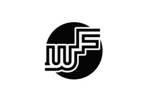 wf logo vrij modern logo vector