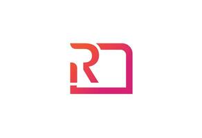 monogram r logo vector