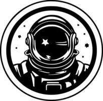 astronaut - minimalistische en vlak logo - vector illustratie