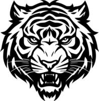tijger, minimalistische en gemakkelijk silhouet - vector illustratie