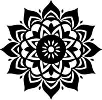 mandala, minimalistische en gemakkelijk silhouet - vector illustratie