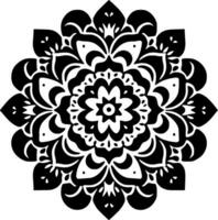 mandala, minimalistische en gemakkelijk silhouet - vector illustratie