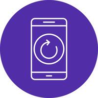 Reset mobiele applicatie vector pictogram