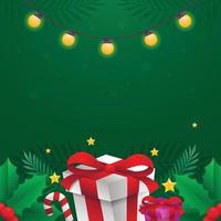 kerstcadeau achtergrond decoratie vector