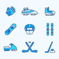wintersport icoon collectie vector