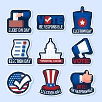 verkiezingsdag sticker vector