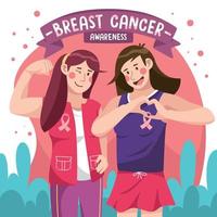 borstkanker activist concept vector
