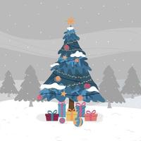 kerstboom achtergrond vector