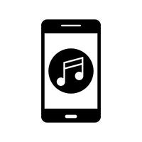 Muziek mobiele applicatie Vector Icon