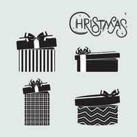 reeks van Kerstmis Cadeau pictogrammen vector illustratie