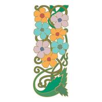 retro ontwerp origineel bloemen wijnoogst emblemen schoolbord reeks geïsoleerd vector
