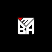 mba brief logo vector ontwerp, mba gemakkelijk en modern logo. mba luxueus alfabet ontwerp