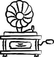grammofoon hand- getrokken vector illustratie