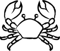 krab hand getekend vectorillustratie vector